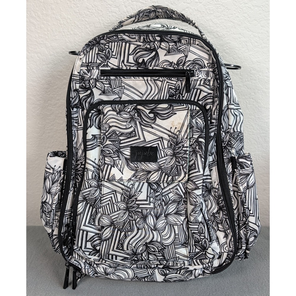 Jujube Legacy Collection Be Right Backpack Diaper Bag Sketch Doodle Black White